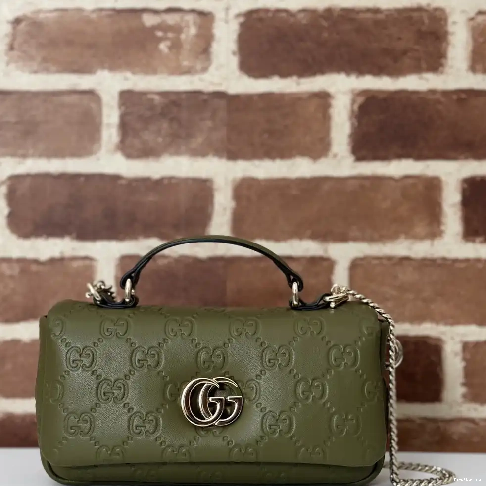 Firstbag ru bag-21*12.5*4.5CM mini handle top GUCCI GG Milano 0616